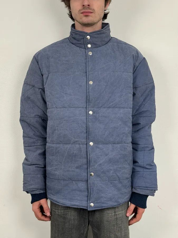 Our Legacy AW2015 Our Legacy Blue Pigment Tie Dye Puffer Bomber Jacket Size US M / EU 48-50 / 2 - 2 Thumbnail
