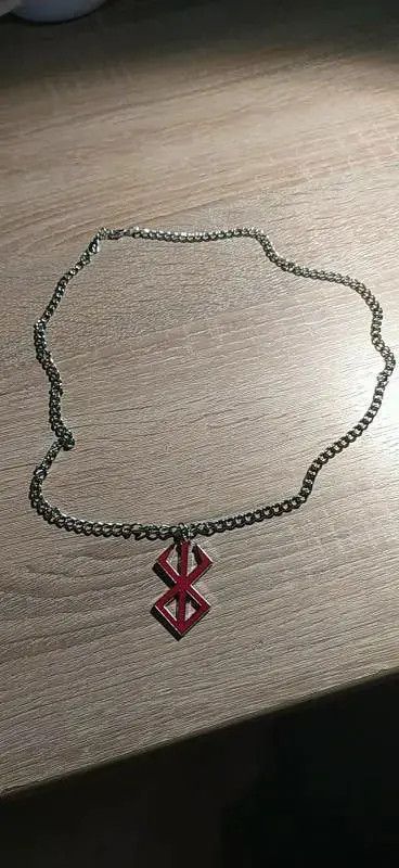 Japanese Brand Berserk Guts Sword Logo Norse Viking Chain Necklace Size ONE SIZE - 2 Thumbnail