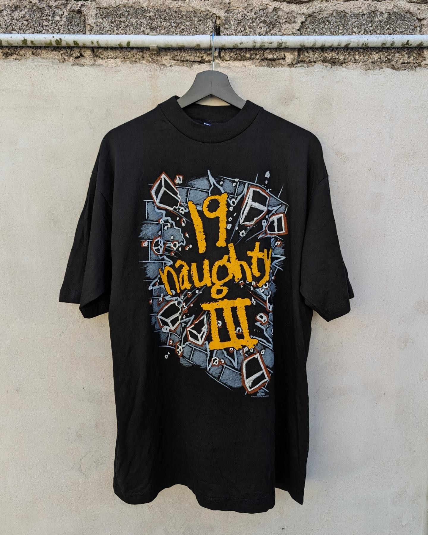 image of Band Tees Naughty By Nature 19 Naughty Iii 3 Shirt Vintage in Black, Men's (Size XL)