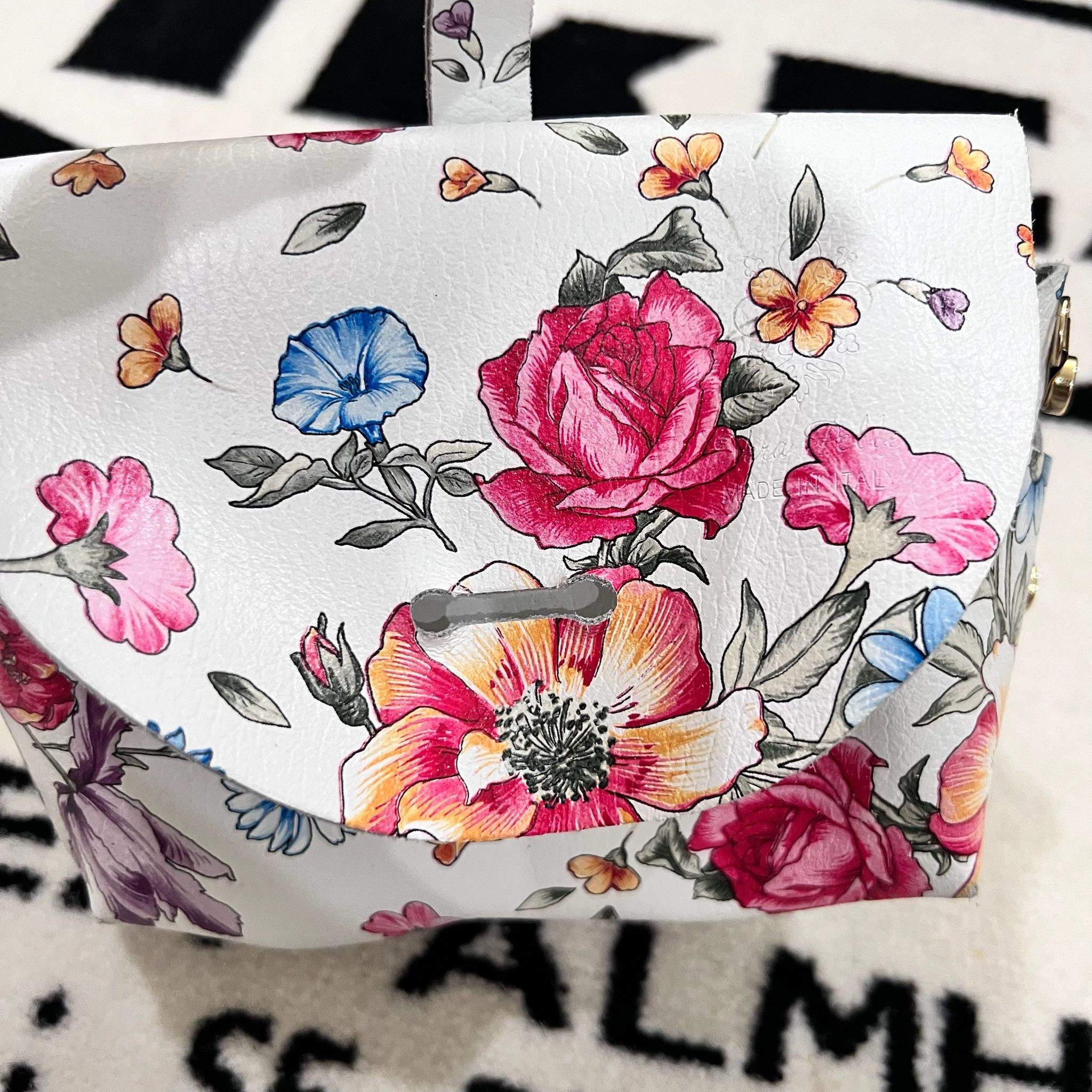 Vera Pelle Borse in Vera Pelle Floral Mini Bag / Pouch Size ONE SIZE - 4 Thumbnail