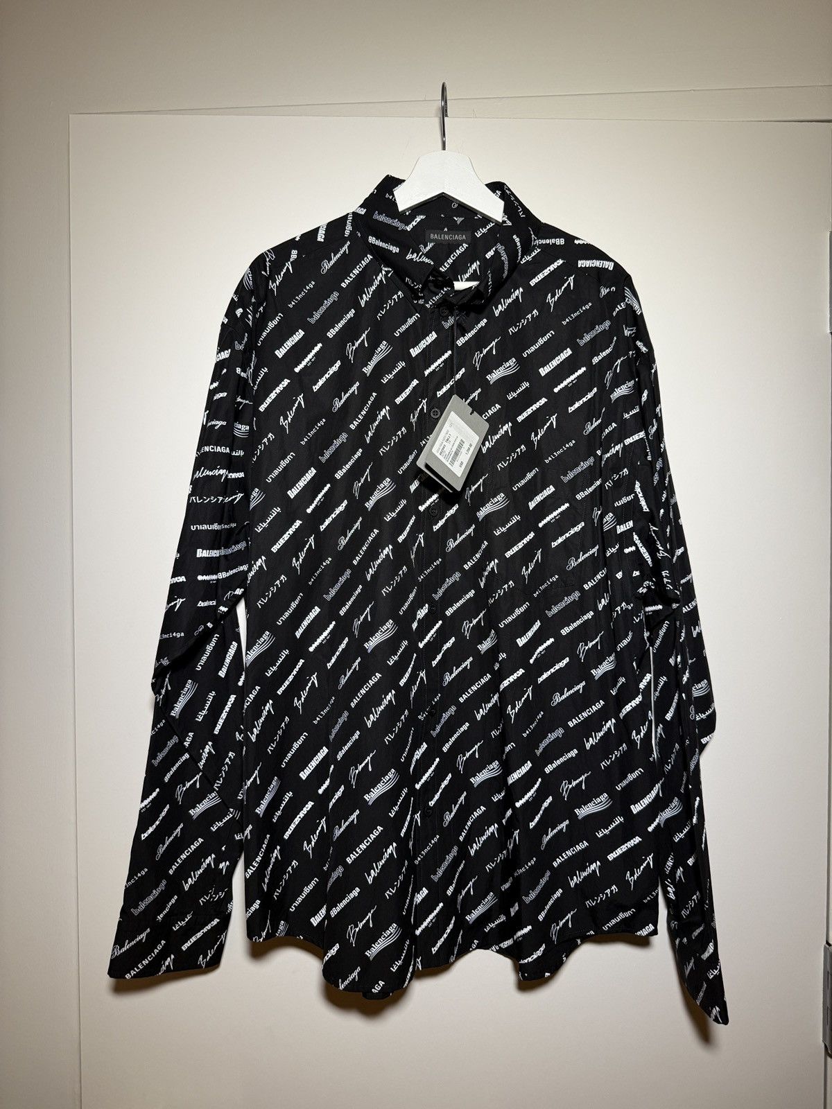 Balenciaga Balenciaga Signature Print Button-Up 39 Size US S / EU 44-46 / 1 - 21 Thumbnail