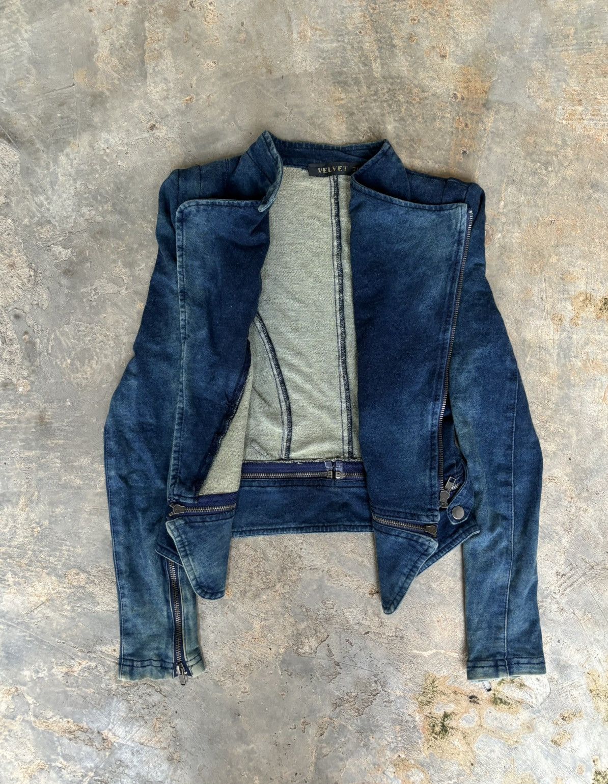 14th Addiction Y2k Velvet 70‘ Multi Zipper Ifsixwasnine Punk Style Size S / US 4 / IT 40 - 4 Thumbnail