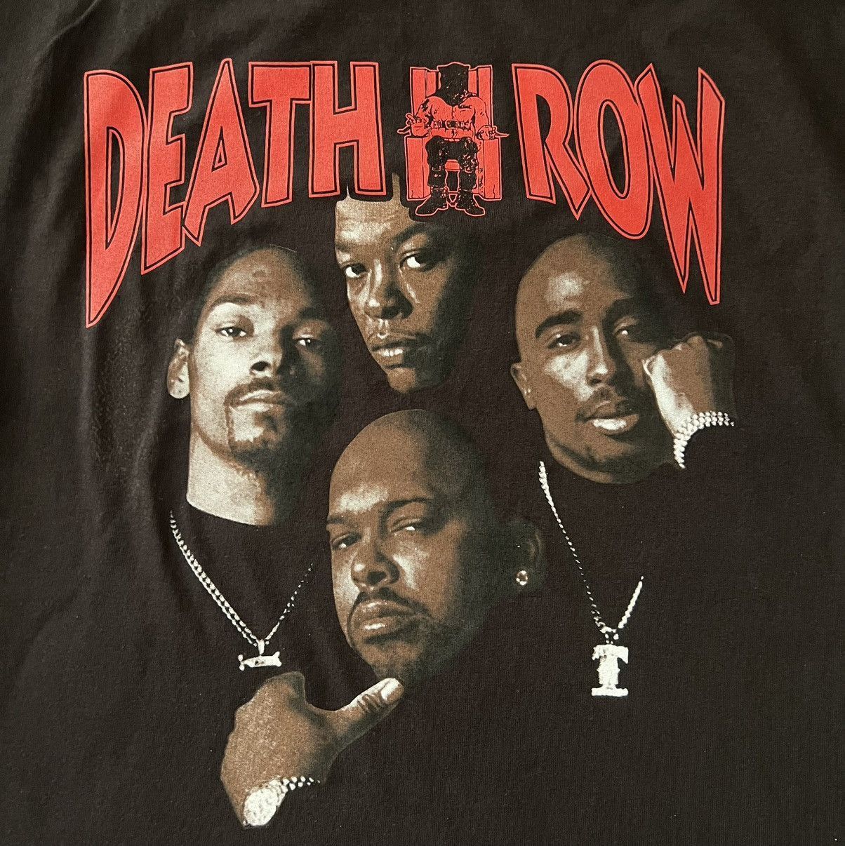 Vintage Death Row black t shirt L (reprint) Size US XL / EU 56 / 4 - 3 Thumbnail