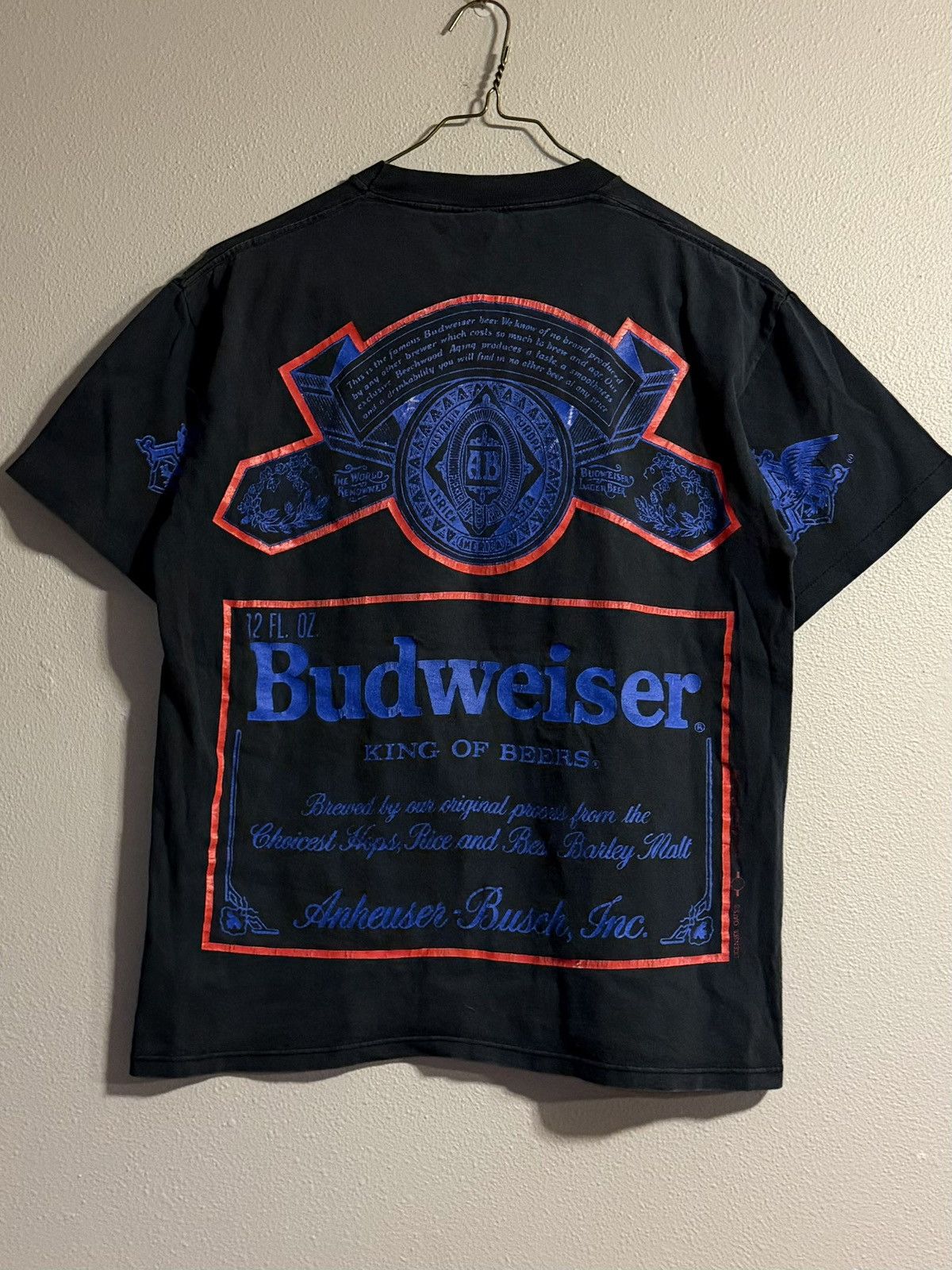 Budweiser Rare vtg 90s Budweiser wild oats AOP shirt single stitch Size US L / EU 52-54 / 3 - 2 Thumbnail