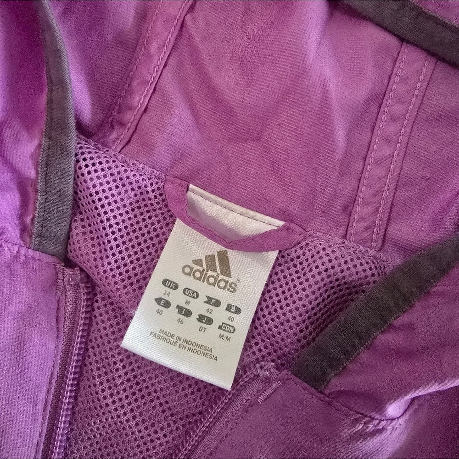 Adidas Purple Grey | ADIDAS | Lightweight Zip Up Size M / US 6-8 / IT 42-44 - 3 Thumbnail