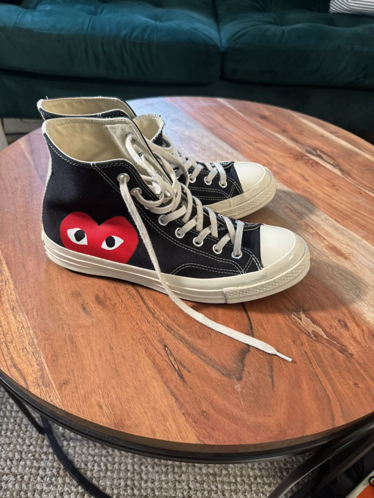 Comme des Garcons PLAY × Converse Converse Chuck 70 x Comme Des Garçons PLAY in Black Size US 9 / EU 42 - 2 Thumbnail