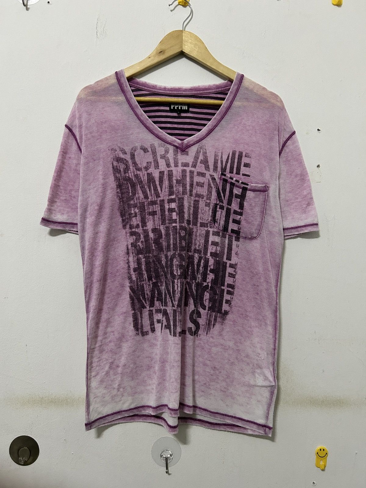 PPFM PPFM Poem Punk Grunge Style V Neck T Shirt Size US L / EU 52-54 / 3 - 1 Thumbnail