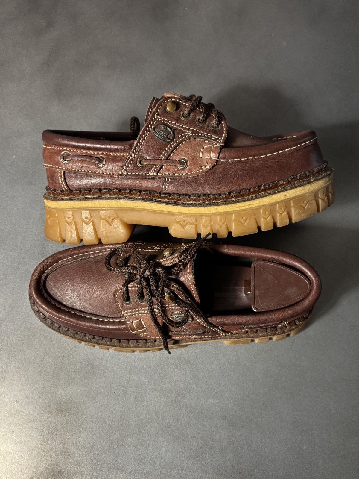 Vintage Y2K Vintage Lug Sole Moc Toe Boat Shoe Chunky Loafer Raver Size US 9.5 / EU 42-43 - 1 Thumbnail