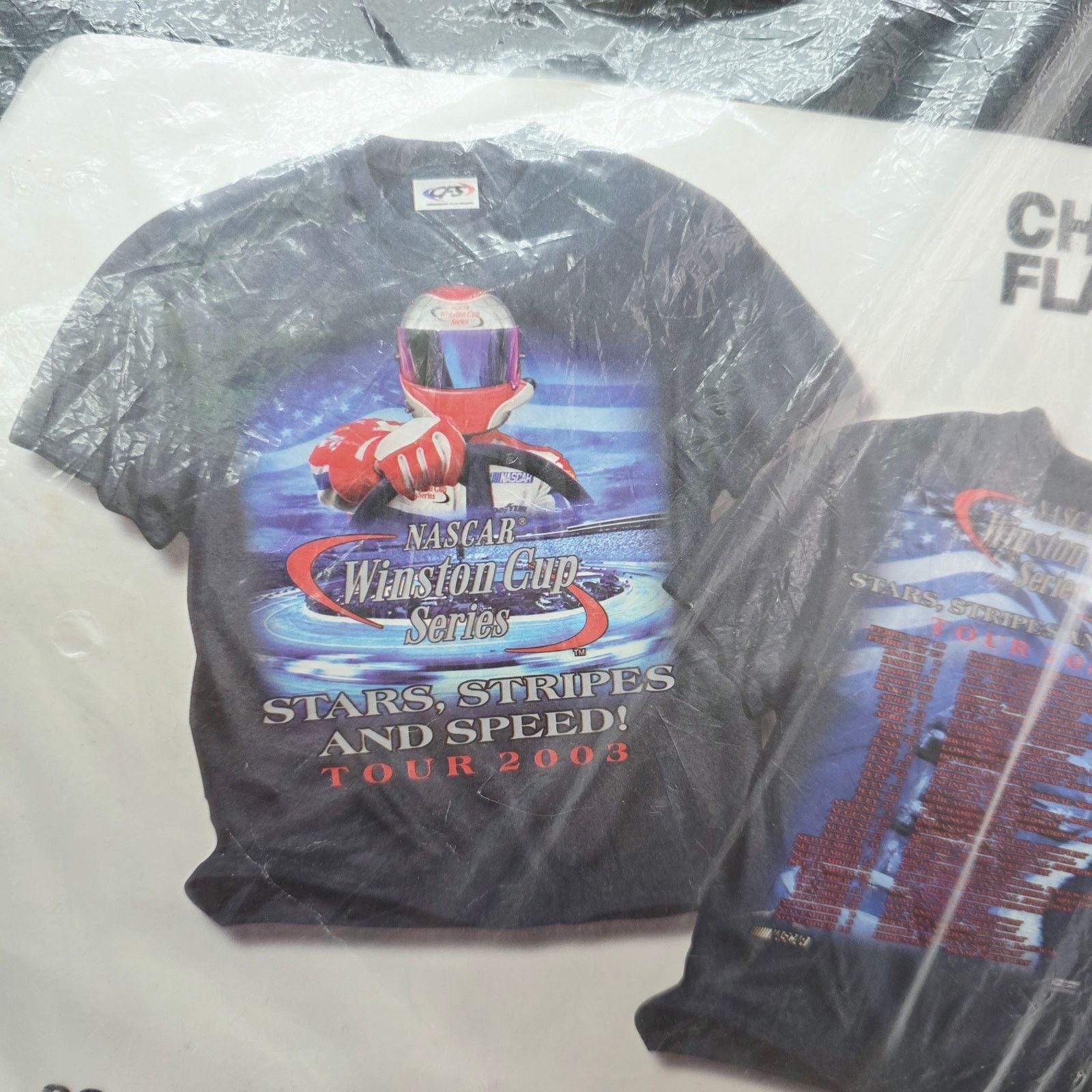 Vintage VTG Nascar Winston Cup Stars Stripes & Speed Tour T-Shirt Size US XL / EU 56 / 4 - 2 Thumbnail