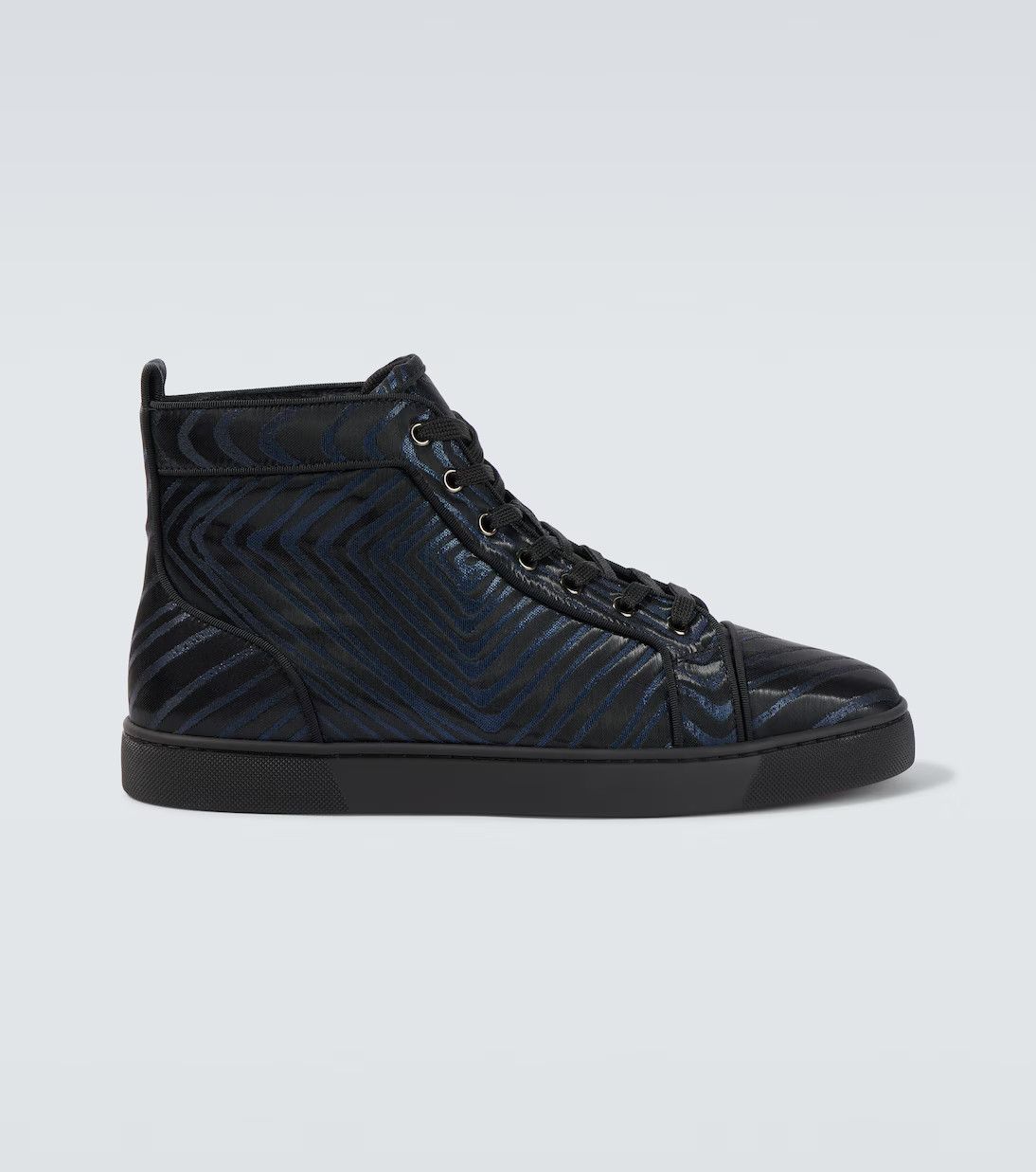 Christian Louboutin os11x0126 Louis High-Top Sneakers in Black/Blue Size US 8 / EU 41 - 1 Thumbnail