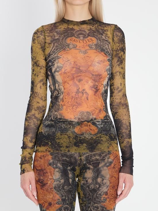 Jean Paul Gaultier JEAN PAUL GAULTIER Women Sweater W TO305 BLACK Size S / US 4 / IT 40 - 1 Thumbnail
