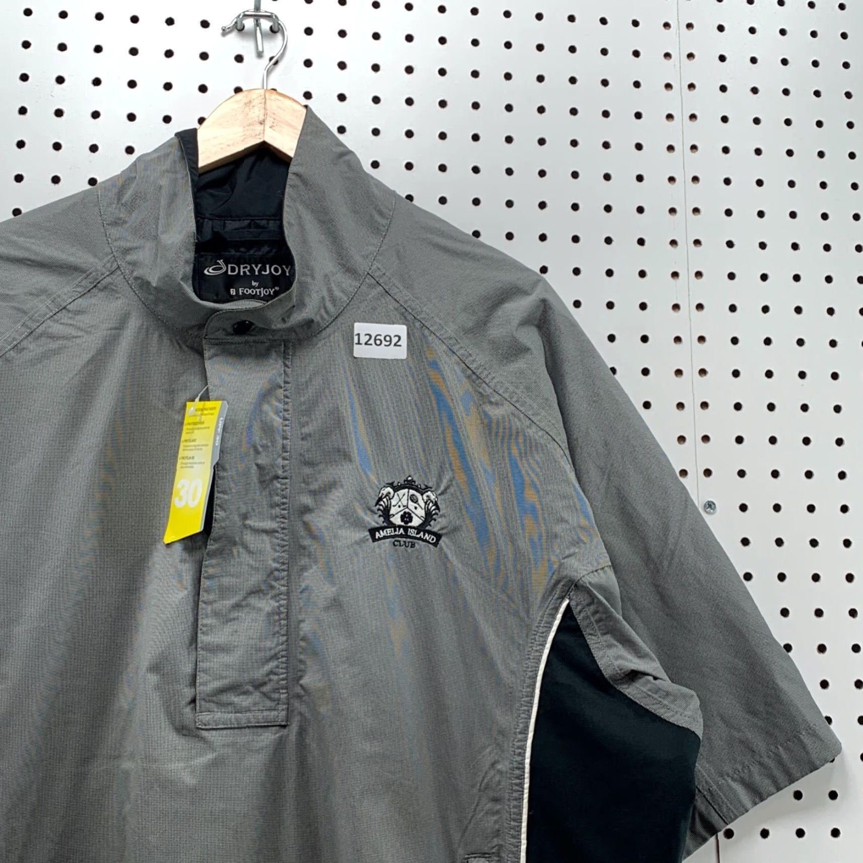 Footjoy VINTAGE FootJoy DryJoys Golf Jacket Men's Large Nylon Spandex Activewear Black Weatherproof 2020s Size US L / EU 52-54 / 3 - 2 Thumbnail