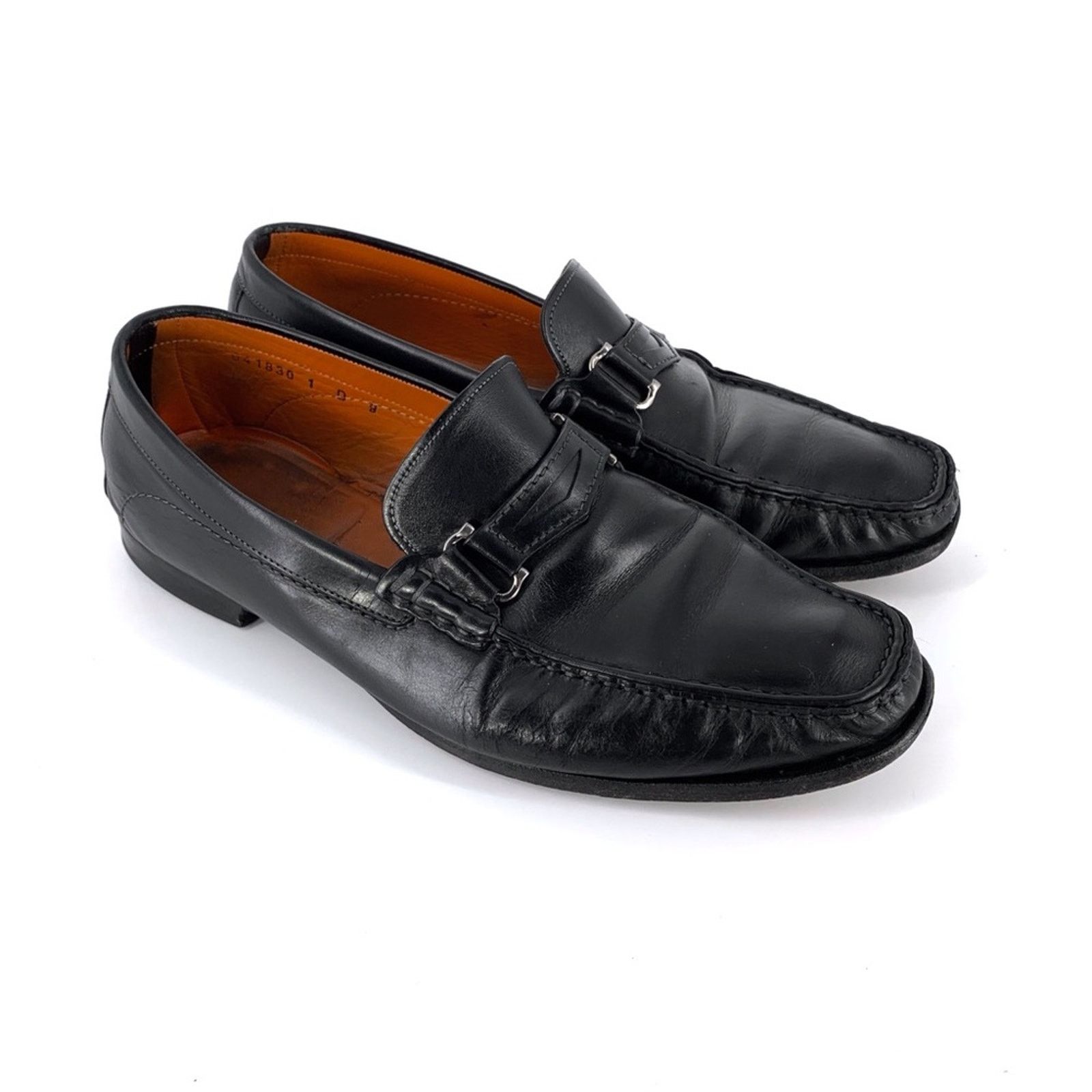 Santoni SANTONI Horse Bit Loafer Moccasin Black Leather 9 D Size US 9 / EU 42 - 2 Thumbnail