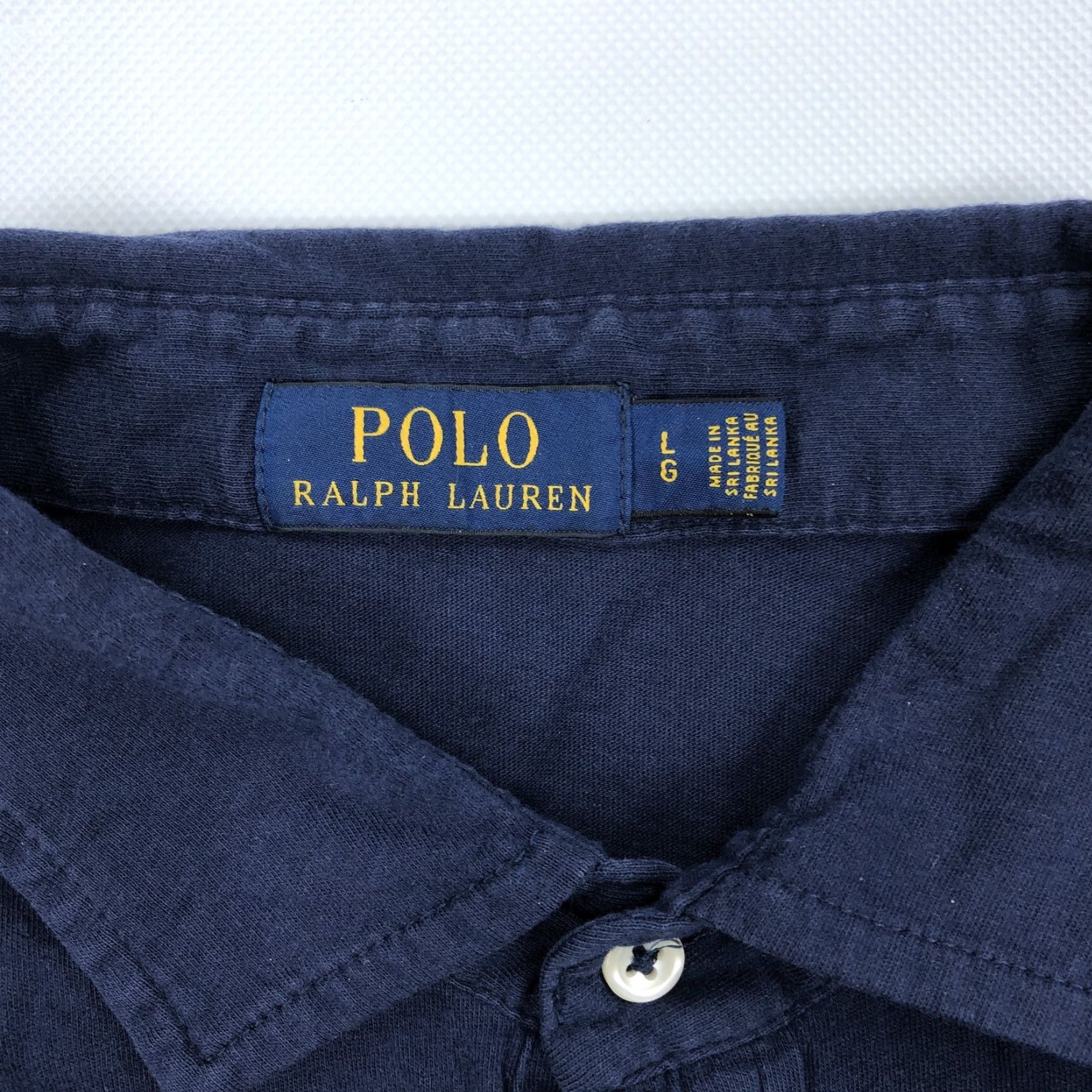 Polo Ralph Lauren Polo Ralph Lauren Polo Shirt Navy Blue Embroidered Sailboat Custom Fit L Mens Short Sleeve Shirt Size US L / EU 52-54 / 3 - 4 Thumbnail