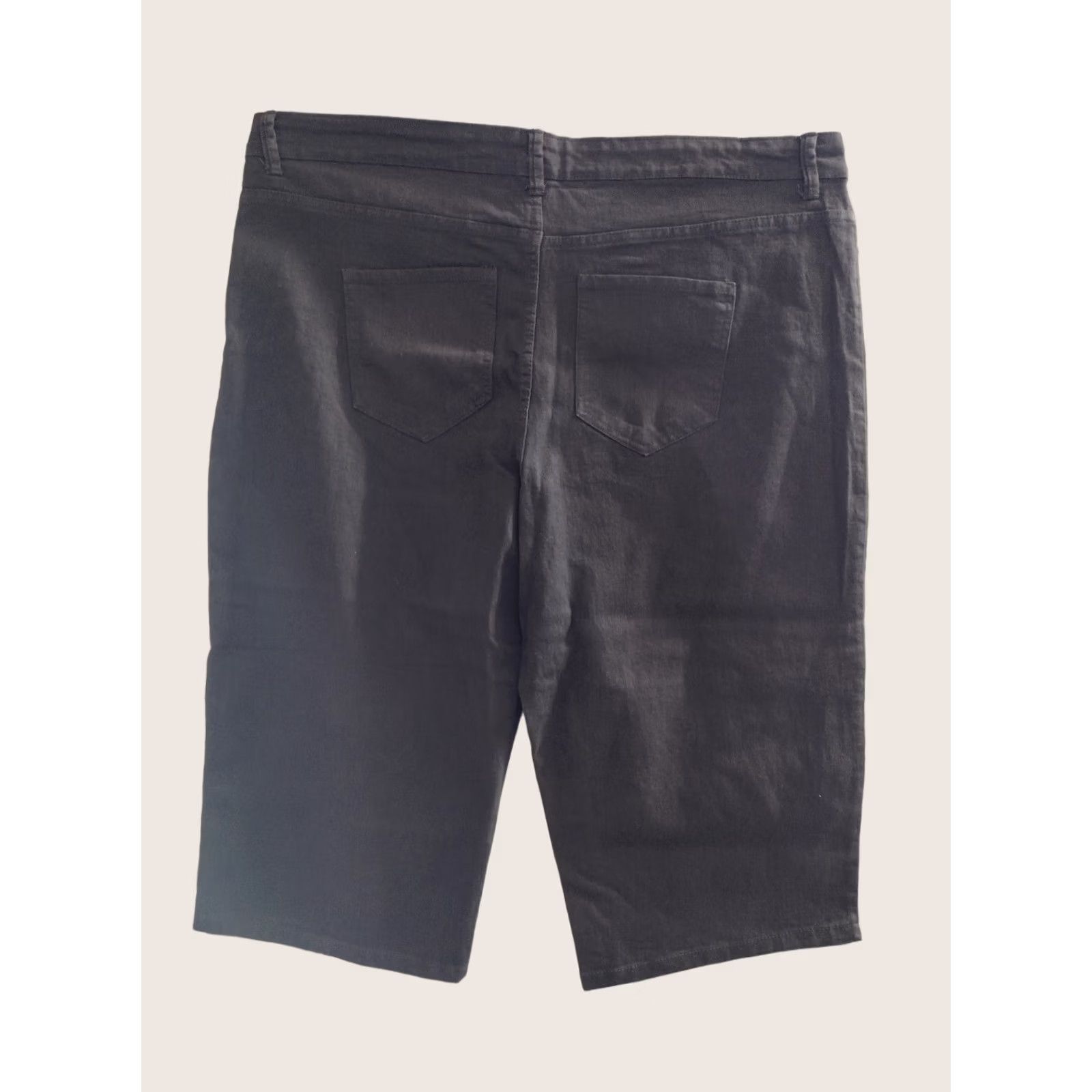 Vintage Sonoma Black Cotton Blend Bermuda Shorts Women's Size 24 Mid Rise Stretch Denim Casual Bermuda Pull Zip Front Pockets Size 30" / US 8 / IT 44 - 1 Thumbnail