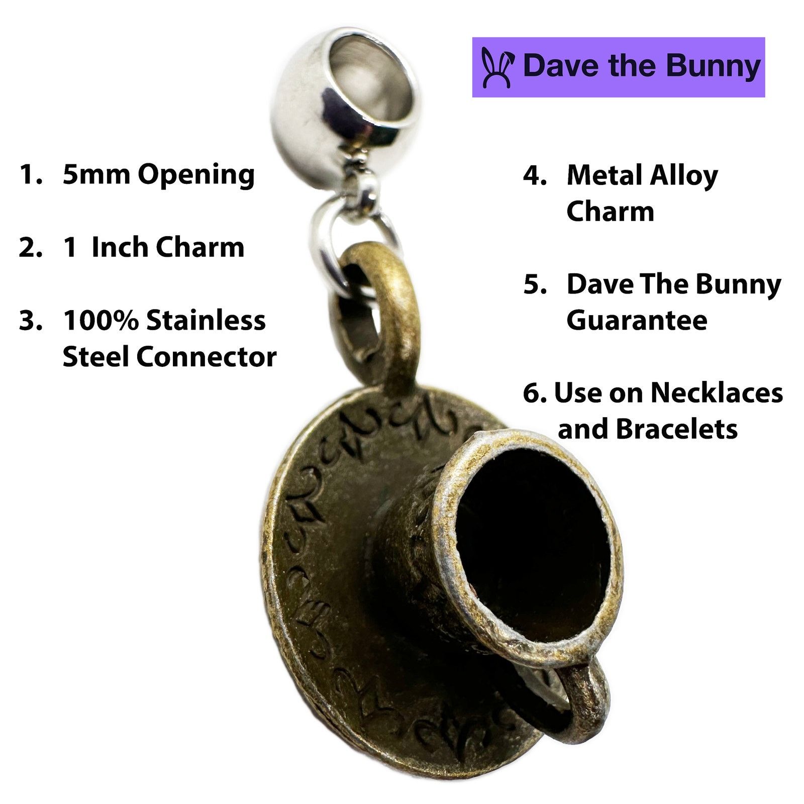& Other Stories Tea Cup Charm Necklace Pendant Jewelry Size ONE SIZE - 2 Thumbnail