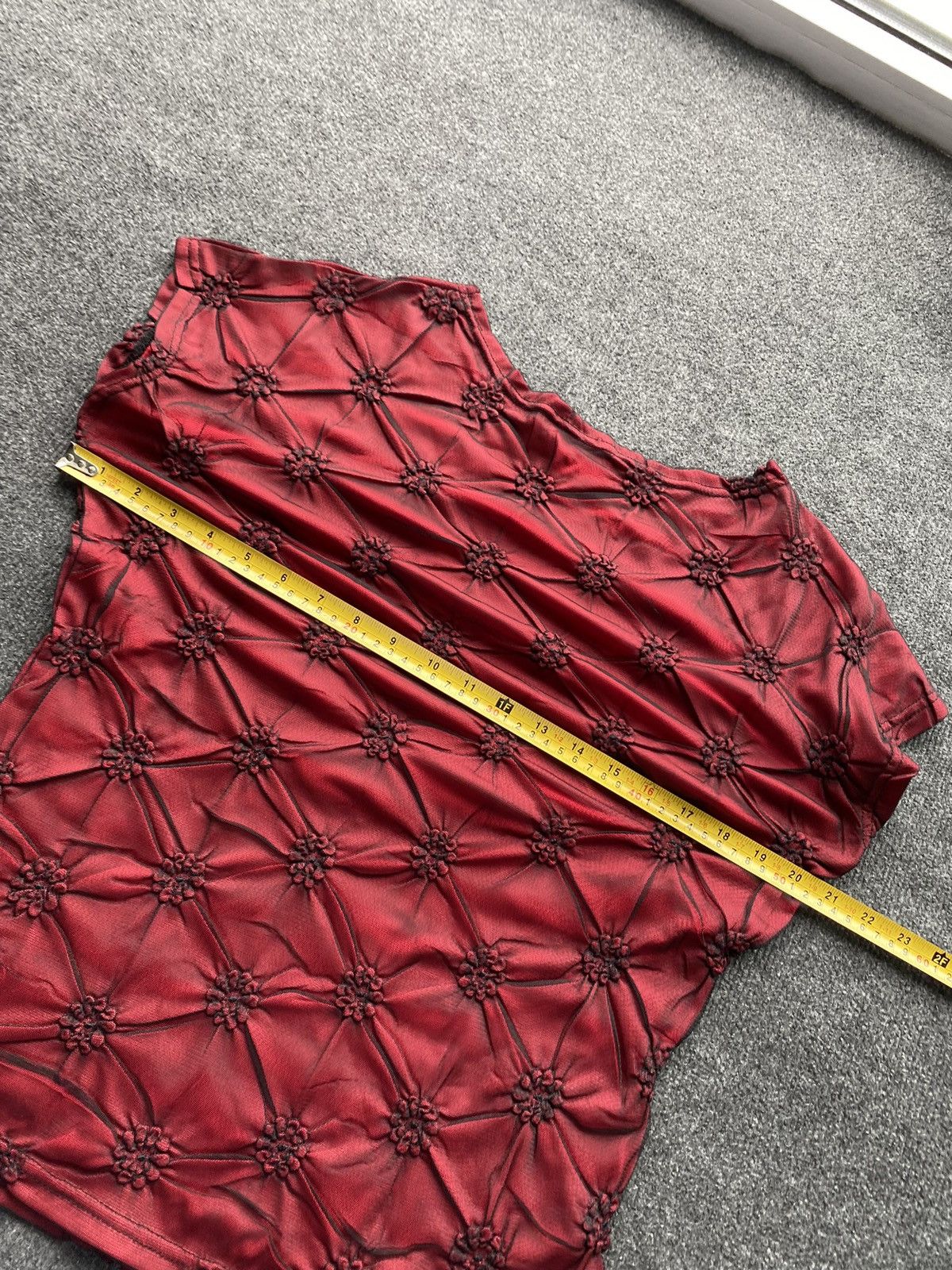 Adolfo Dominguez 🔥Designer Luxury Adolfo Dominguez Mesh Red blouse xs goth Size XS / US 0-2 / IT 36-38 - 7 Thumbnail