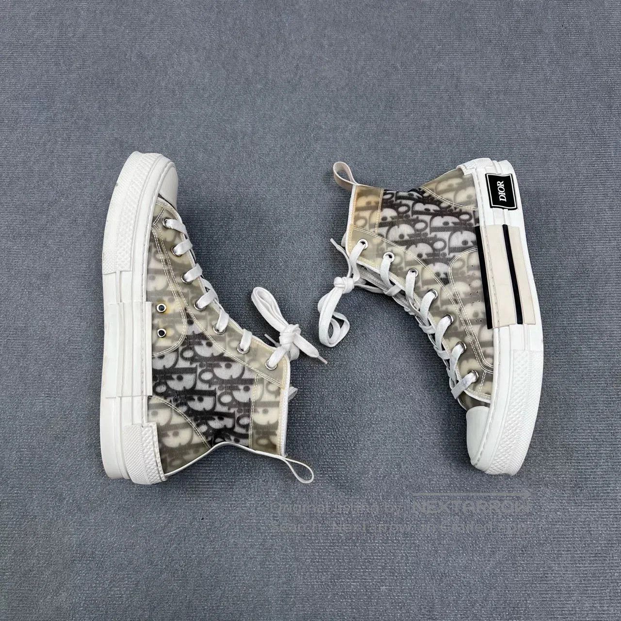 Dior Dior B23 Oblique Logo High-Top Sneakers. Size US 6 / EU 39 - 5 Thumbnail