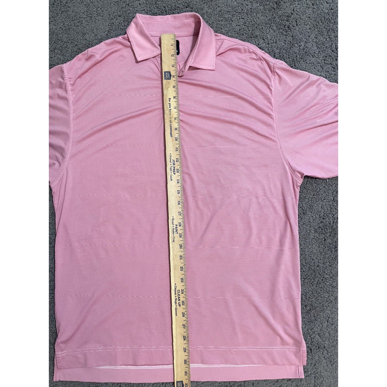 Footjoy FOOTJOY Polo Shirt M Men Striped Sport Golf Casual Activewear Short Sleeve Pink Blue Pattern Size US XL / EU 56 / 4 - 6 Thumbnail