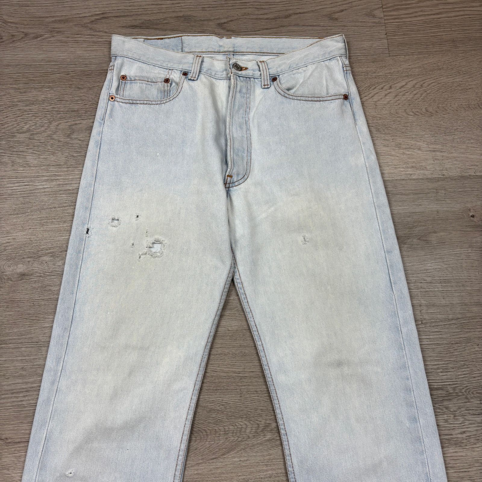 Levi's × Vintage Vintage 90s Levi's 501 Straight Leg Jeans 33x32 Made in USA Size US 33 - 4 Thumbnail