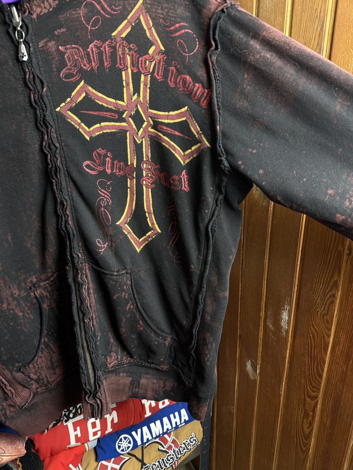 Affliction Y2K Affliction Reversible Hooded 00s Zip Jacket Grunge Opium Size US M / EU 48-50 / 2 - 17 Thumbnail