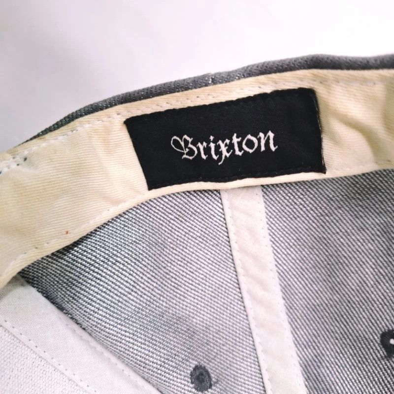 Brixton × Vintage Brixton Supply Black Snapback Cap – Embroidered Patch, Mesh Size ONE SIZE - 5 Thumbnail
