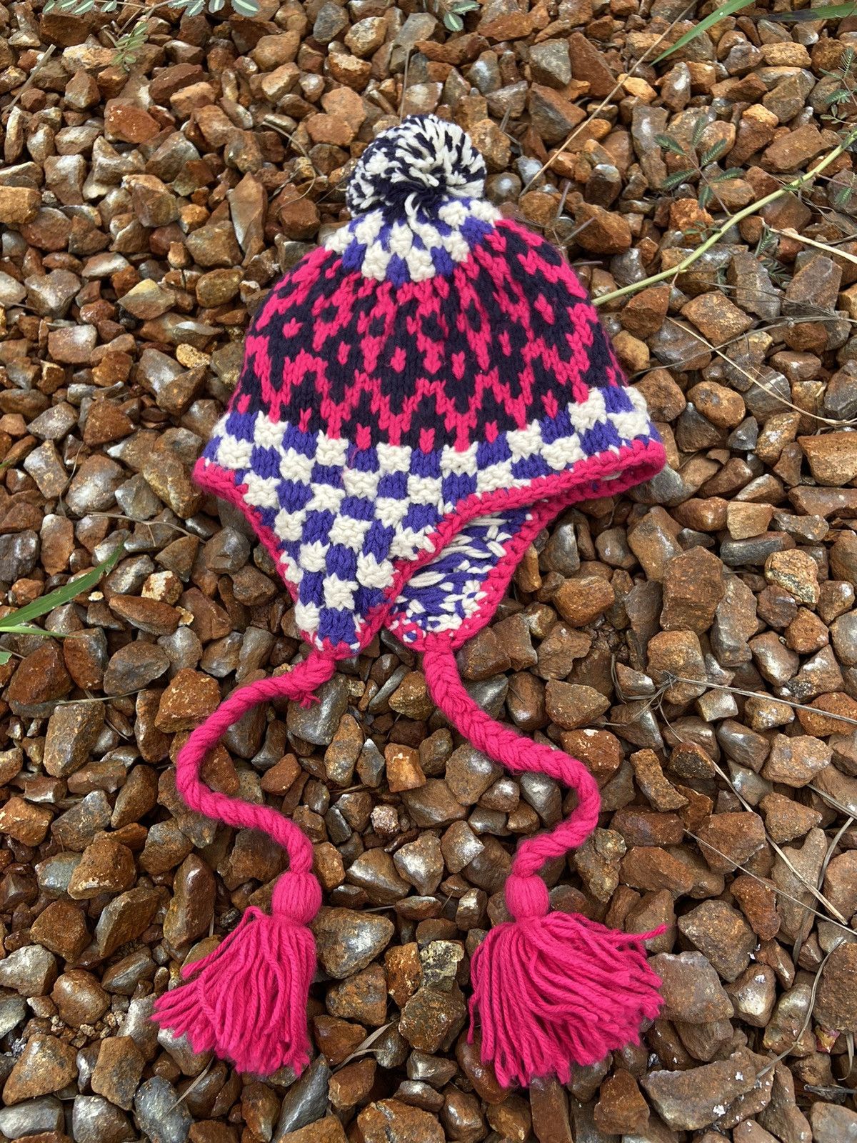 Hysteric Glamour × Japanese Brand vtg arena winter knit trapper hat Size ONE SIZE - 3 Thumbnail