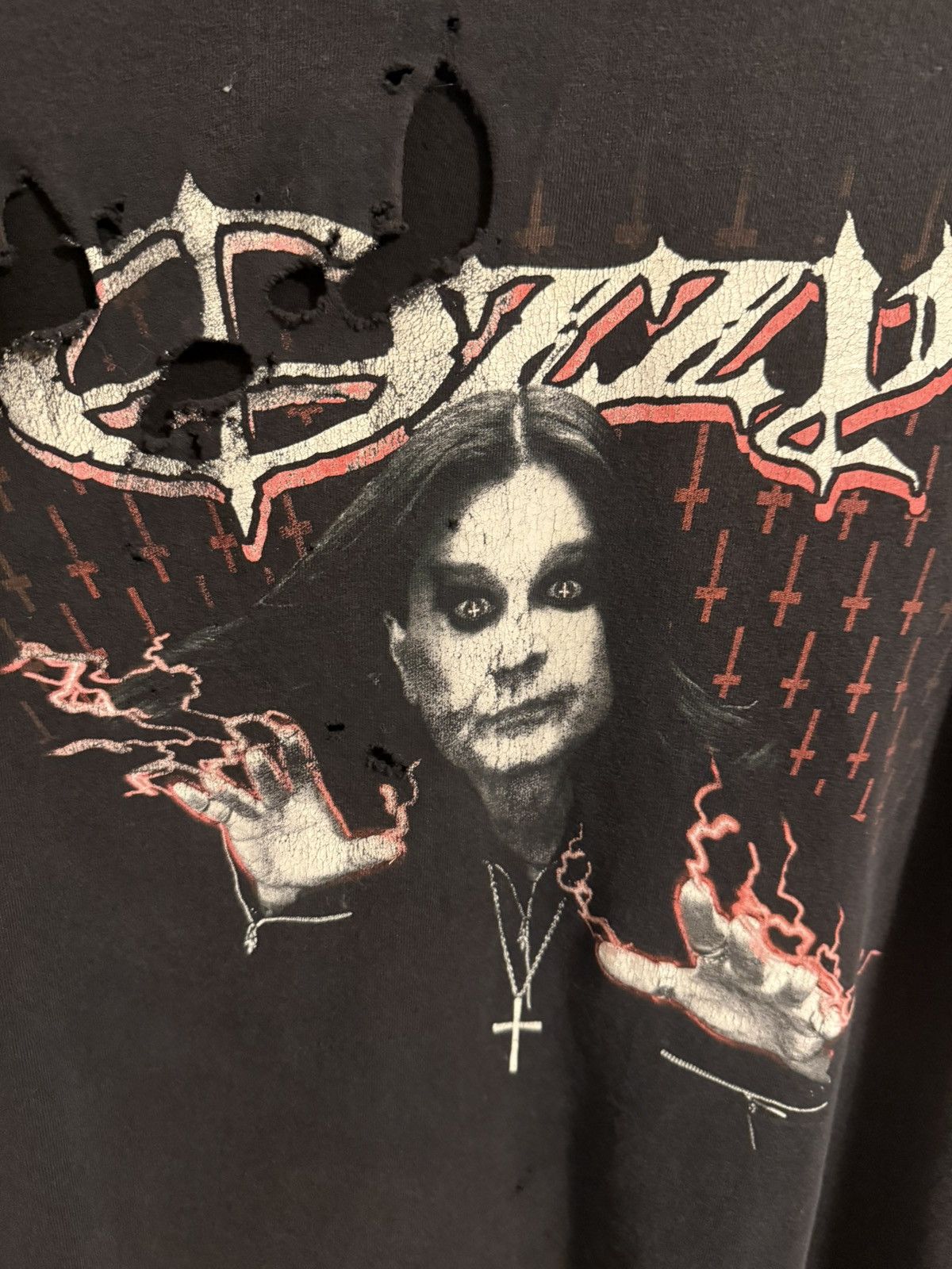 Other Vintage Thrashed Ozzy Osbourne Shirt Size US XL / EU 56 / 4 - 2 Thumbnail