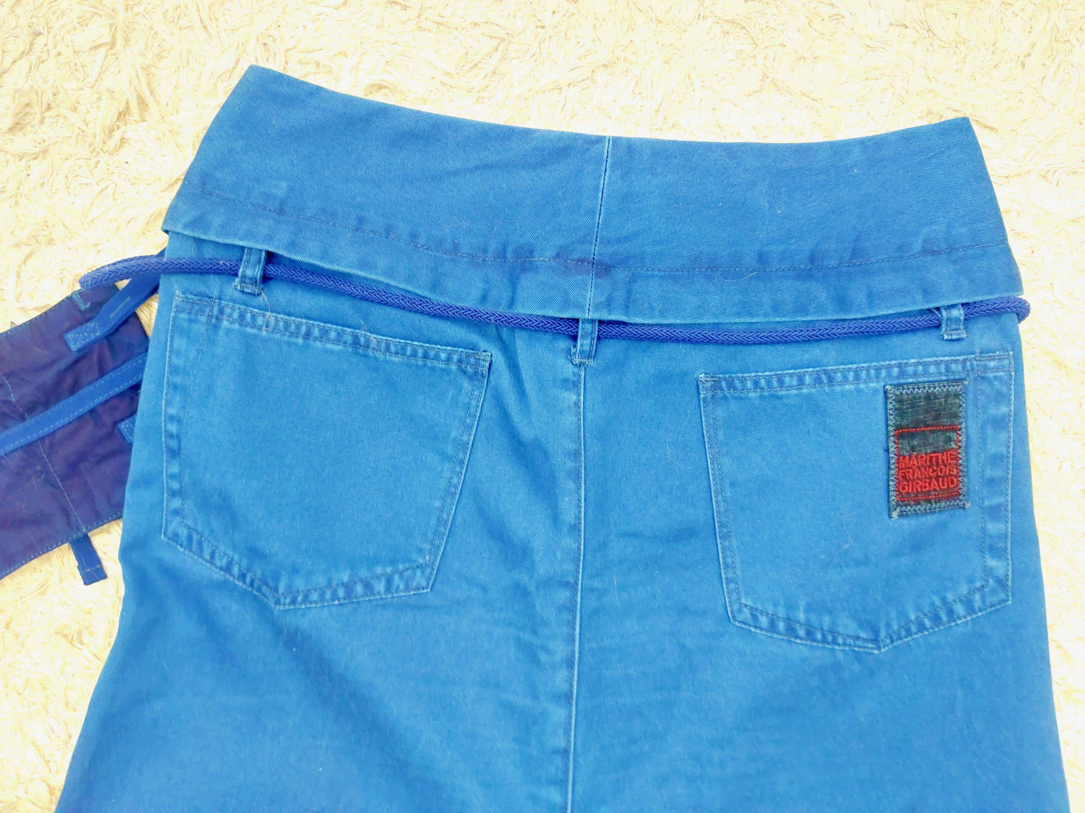 Marithe + Francois Girbaud Marithé + Francois Girbaud Patchwork Denim Pouch Maxi Skirt Size 32" / US 10 / IT 46 - 11 Thumbnail