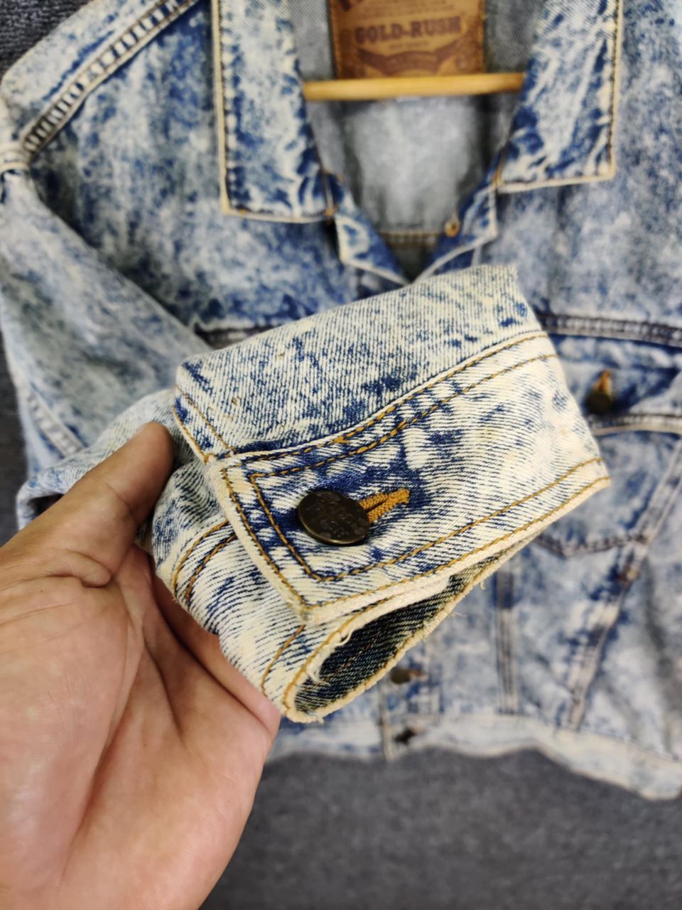 Edwin Edwin x Gold Rush Acid Wash Denim Trucker Jacket Size US M / EU 48-50 / 2 - 10 Thumbnail
