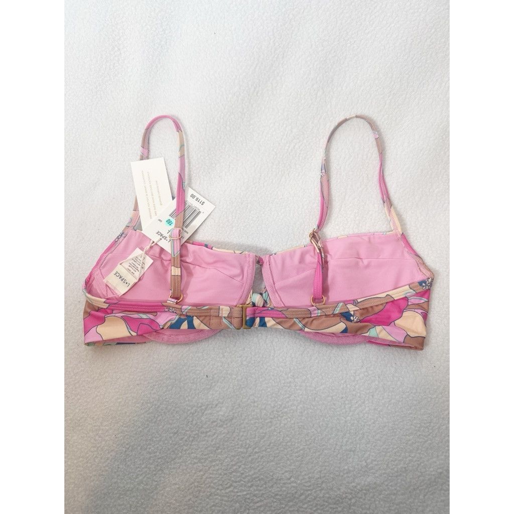 Designer NWT L*Space Rose Bikini Top Floral Print Sz L $119 Size L / US 10 / IT 46 - 3 Thumbnail