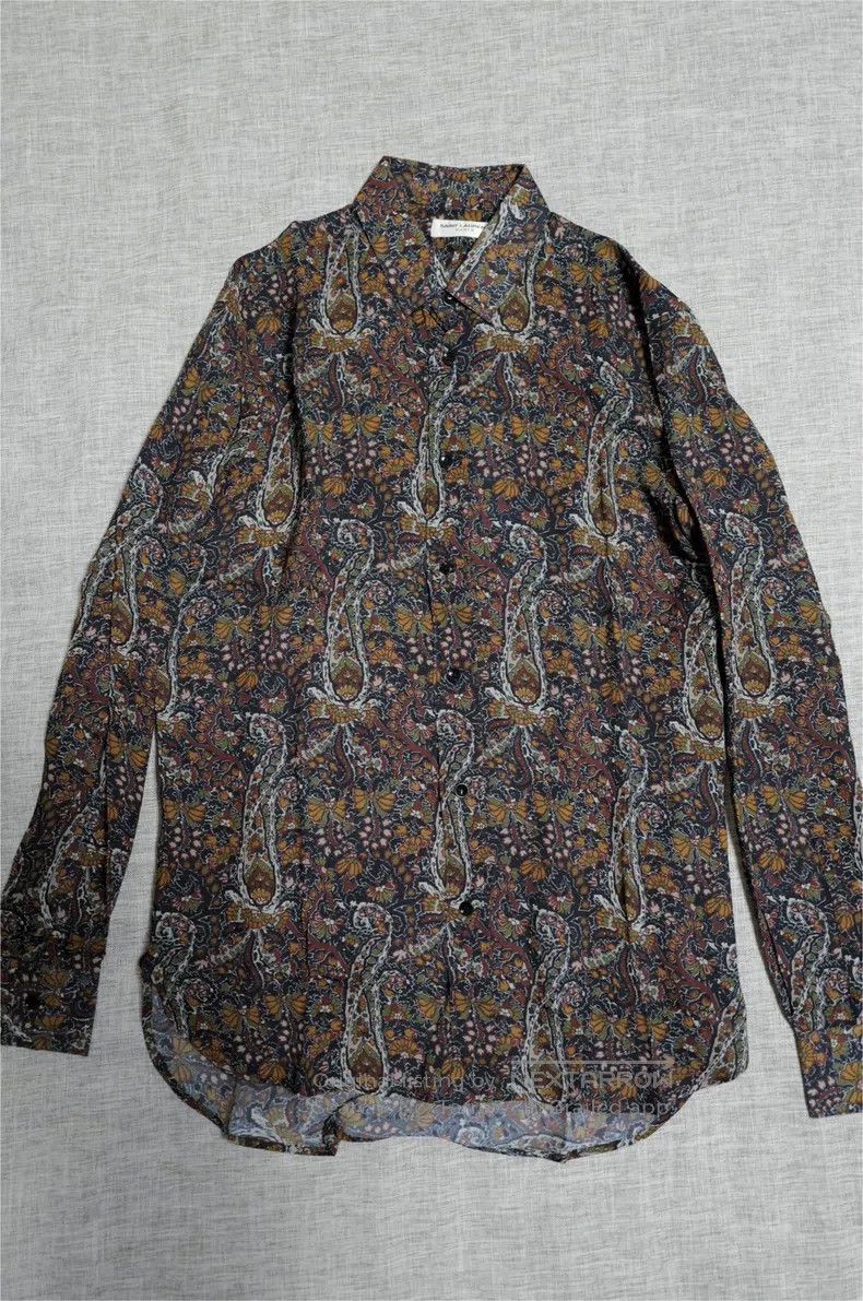 Saint Laurent Paris Saint Laurent Paris size 39 Paisley Floral Printed Shirt Size US M / EU 48-50 / 2 - 1 Thumbnail