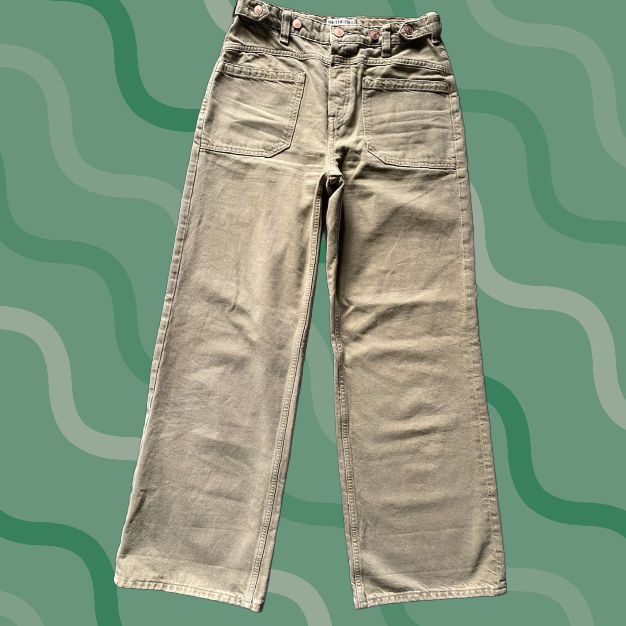 Vintage We The Free Palmer Jeans Pants Women’s Size 28 Brown Beige Regular Jeans Pants Womens 28 Brown Beige Size 28" / US 6 / IT 42 - 1 Thumbnail