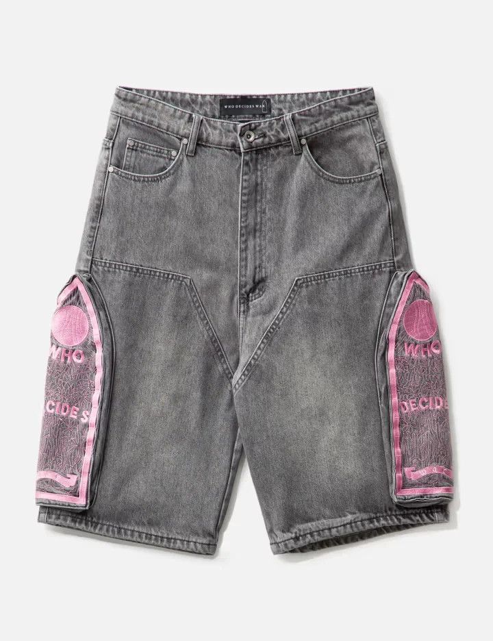 Japanese Brand × Vintage Angle Side Pocket Denim Short Size US 33 - 1 Thumbnail