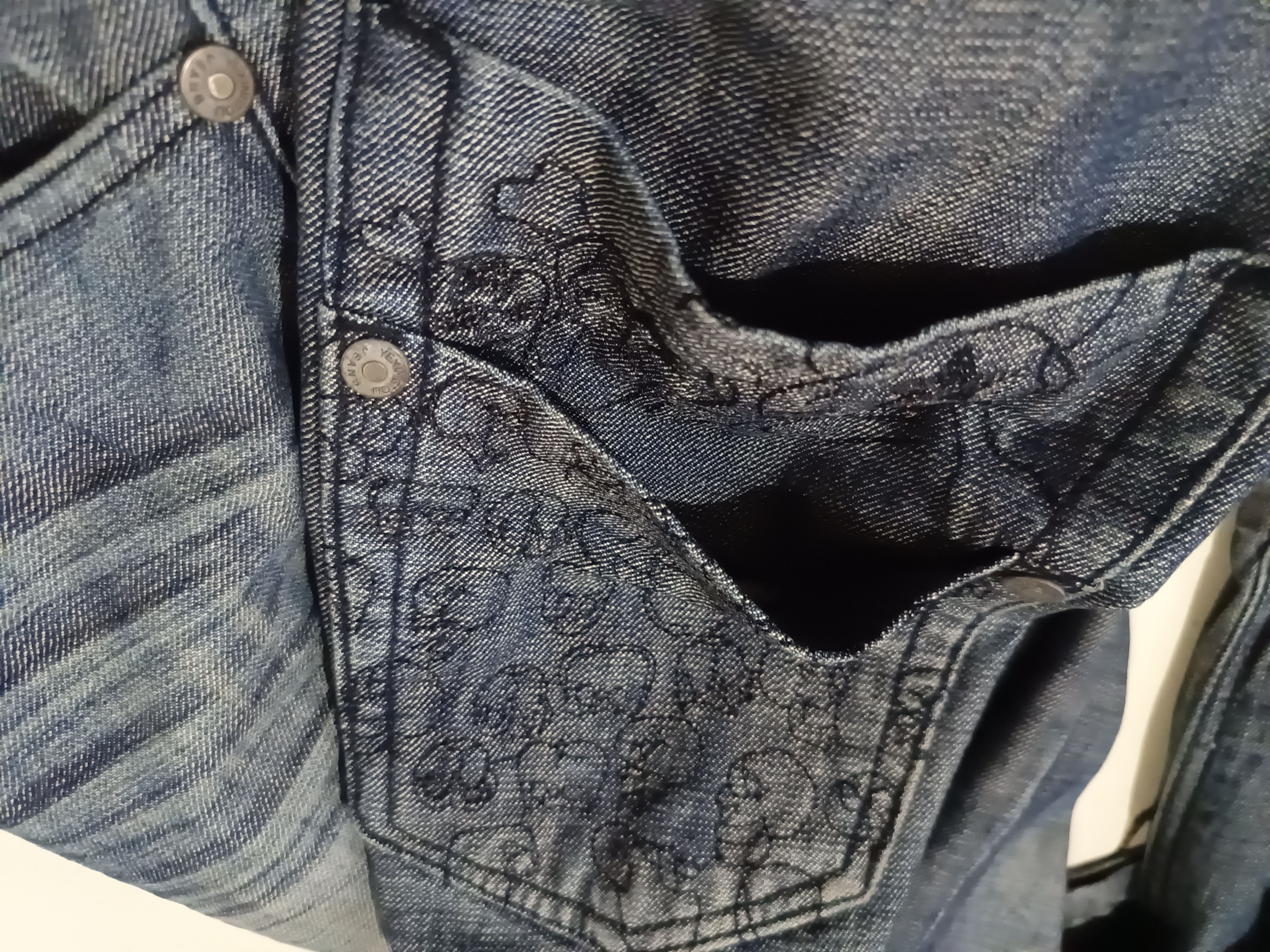 20471120 Steals‼️vintage The Japanese Skulls Denim Jeans Size US 31 - 11 Thumbnail
