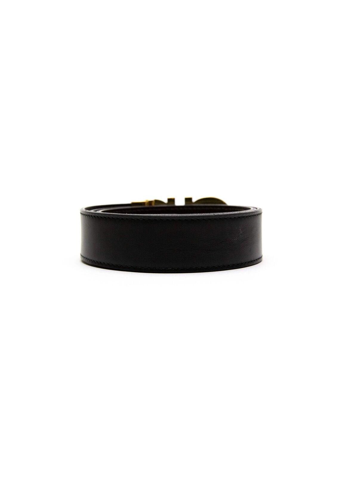 Salvatore Ferragamo Salvatore Ferragamo Mens Gancini Buckle Leather Belt Size ONE SIZE - 3 Thumbnail