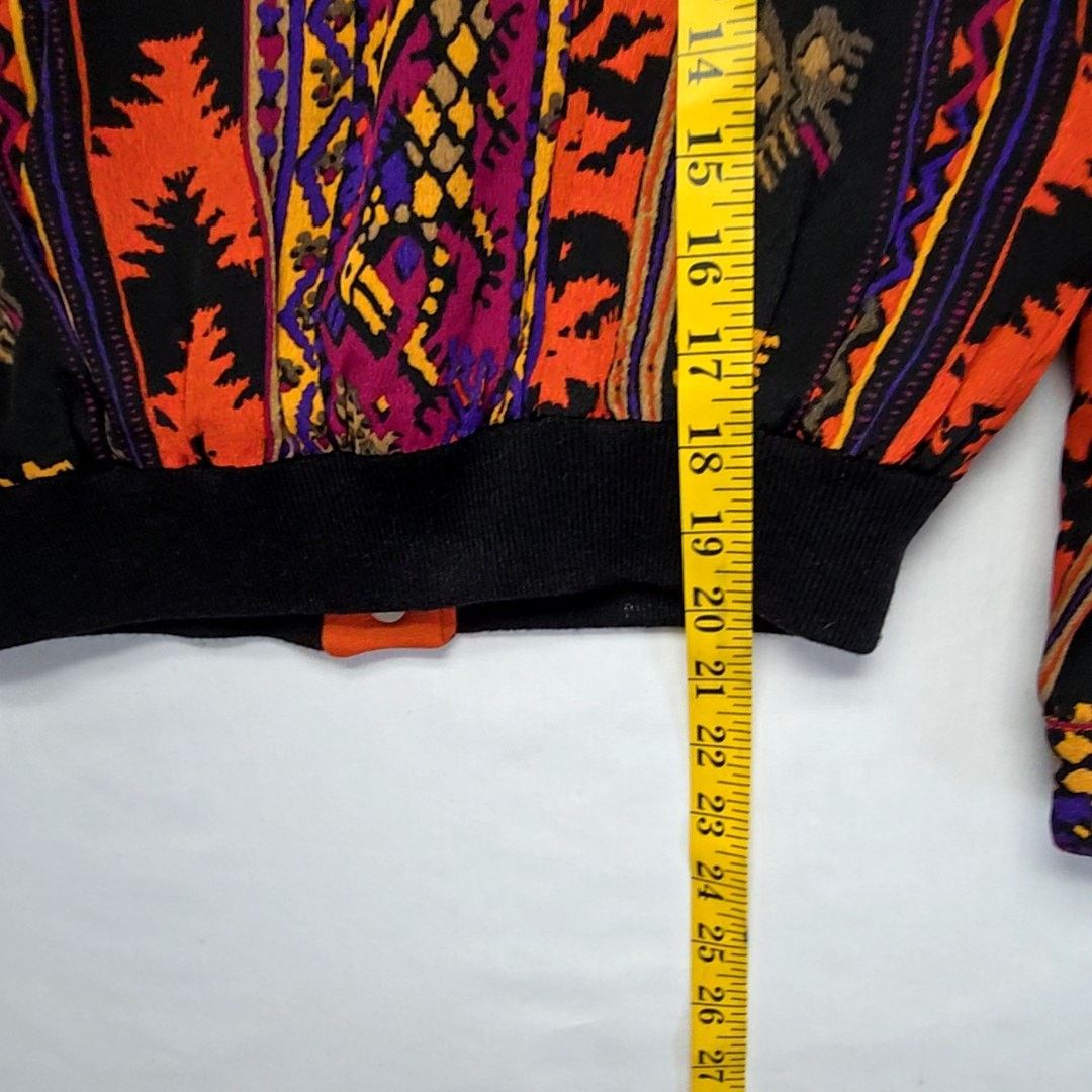 Vintage Vintage NR1 Jacket Womens 4P Aztec Pattern Bomber 80s Size S / US 4 / IT 40 - 8 Thumbnail