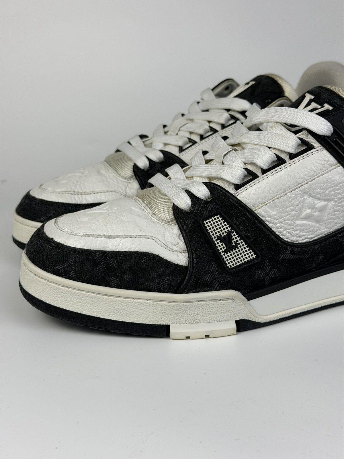 Louis Vuitton Louis Vuitton LV Trainer Black Denim Monogram Size US 9.5 / EU 42-43 - 5 Thumbnail