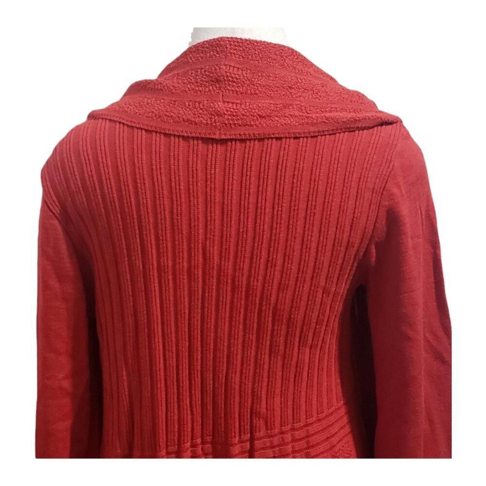 Designer CT1915 Ethyl Long Sleeve Red Open Cardigan L Size L / US 10 / IT 46 - 5 Thumbnail