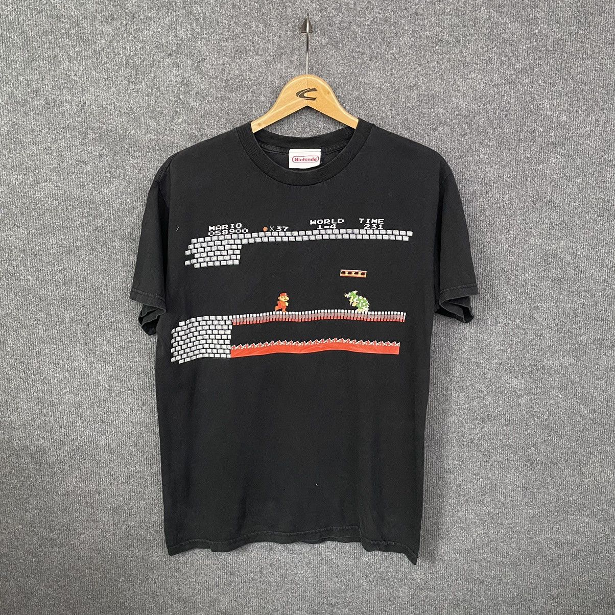 image of 2007 Nintendo X Super Mario T Shirt in Black, Men's (Size Medium)