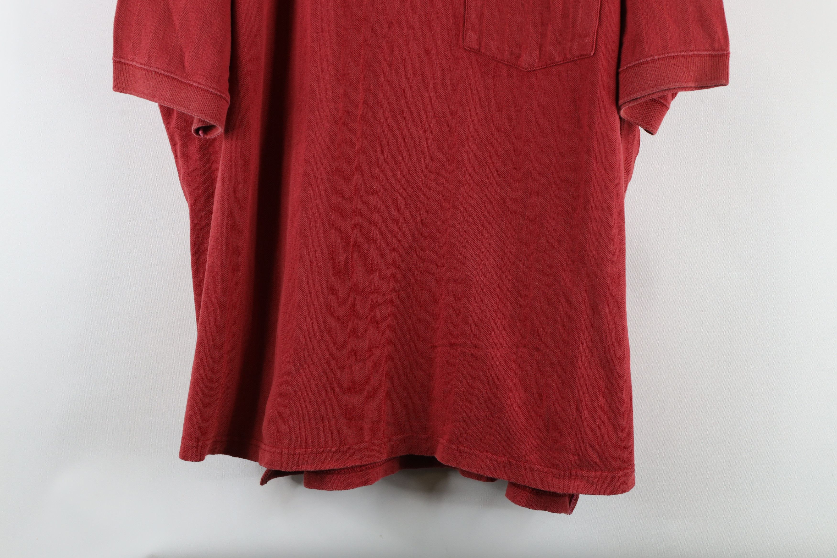 Vintage Vintage 90s Streetwear Knit Collared Pocket Polo Shirt Red Size US XL / EU 56 / 4 - 3 Thumbnail