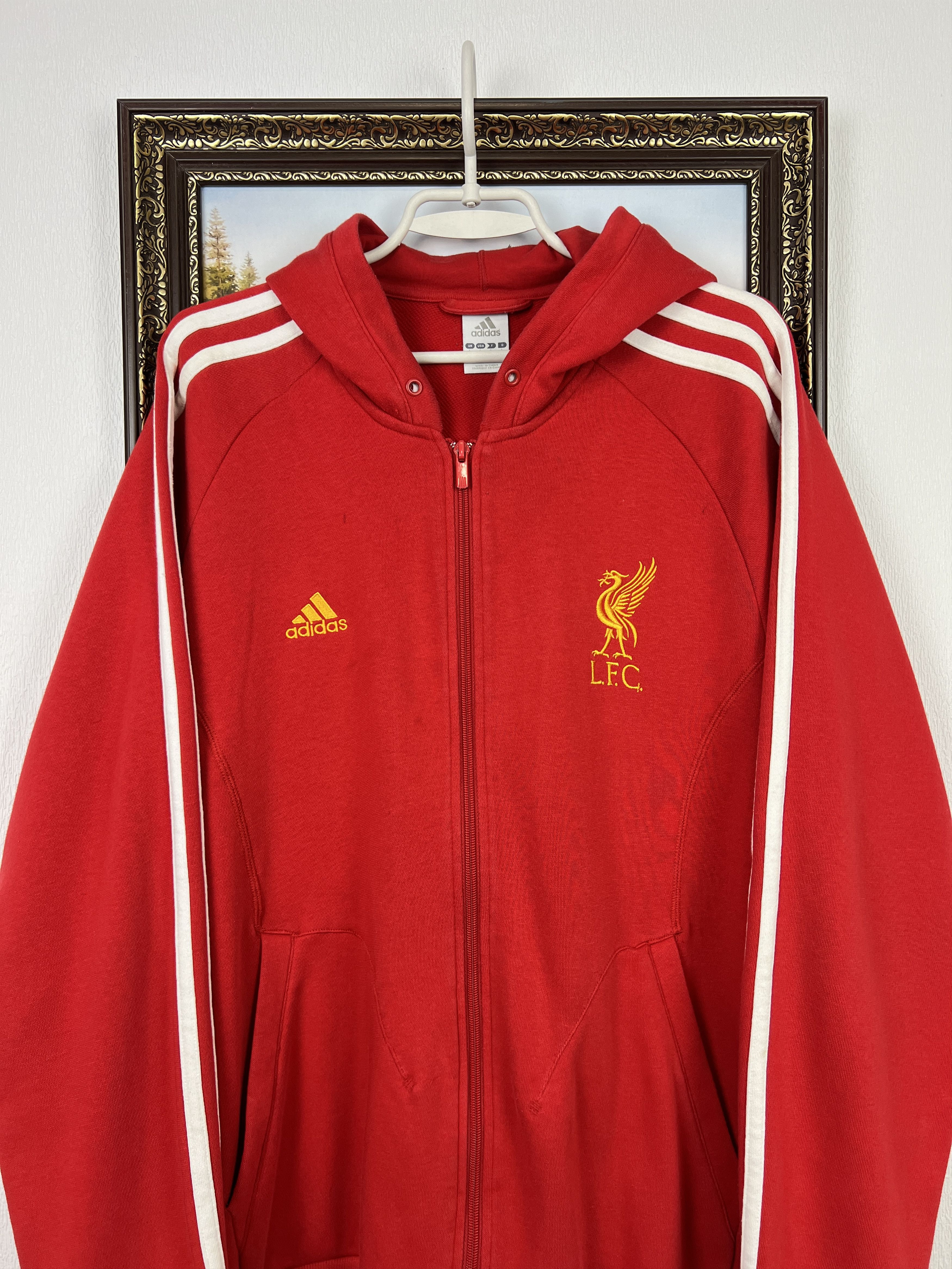 Adidas Vintage Adidas Liverpool Football Hoodie Jacket YNWA Size US L / EU 52-54 / 3 - 2 Thumbnail