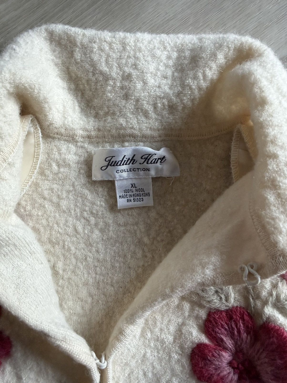 Vintage Vintage Judith Hart Hank Knit Floral Wool Cardigan Sz XL Size XL / US 12-14 / IT 48-50 - 9 Thumbnail