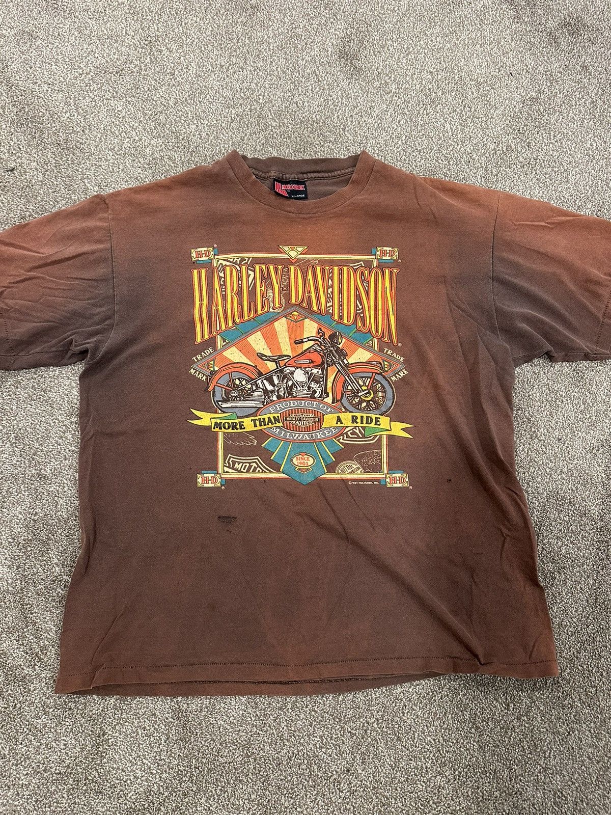 Harley Davidson Vintage Distressed Harley Davidson Motorcycles Tee Size US XL / EU 56 / 4 - 3 Thumbnail