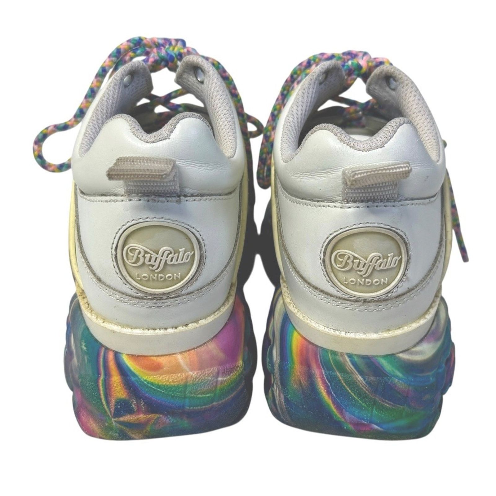 Dolls Kill DOLLSKILL BUFFALO LONDON Rainbow Chunky Platform Sneakers 36 Size US 5.5 / IT 35.5 - 8 Thumbnail