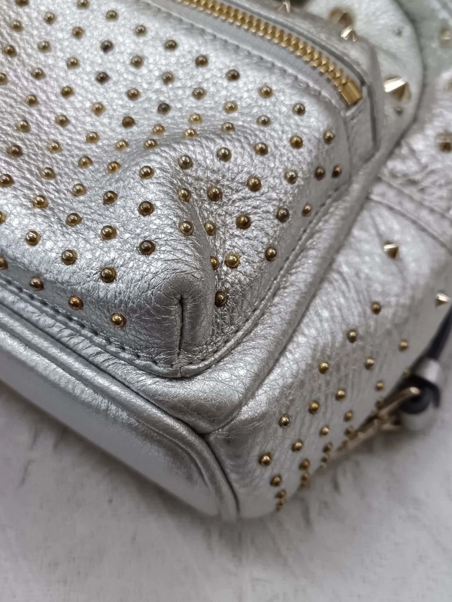 MCM MCM Silver Studded Backpack 17x19 (No Handle) Size ONE SIZE - 5 Thumbnail