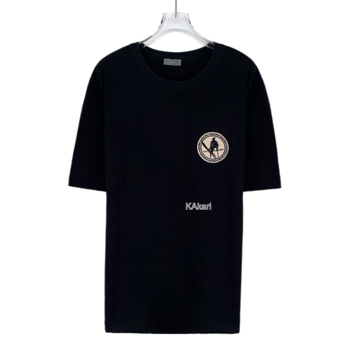 Dior Black Short-Sleeve T-Shirt with Circular Emblem Size US M / EU 48-50 / 2 - 1 Thumbnail