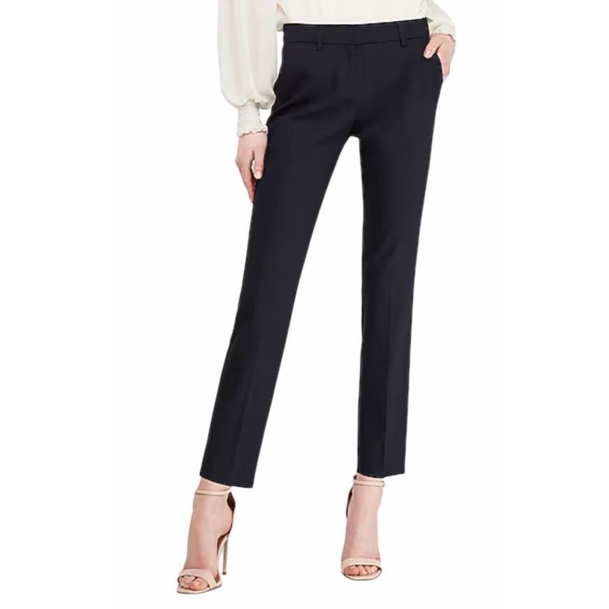 Express Express Women's 6 Navy Crop Mid Rise Stretch Pocketed Pants Size 28" / US 6 / IT 42 - 1 Thumbnail