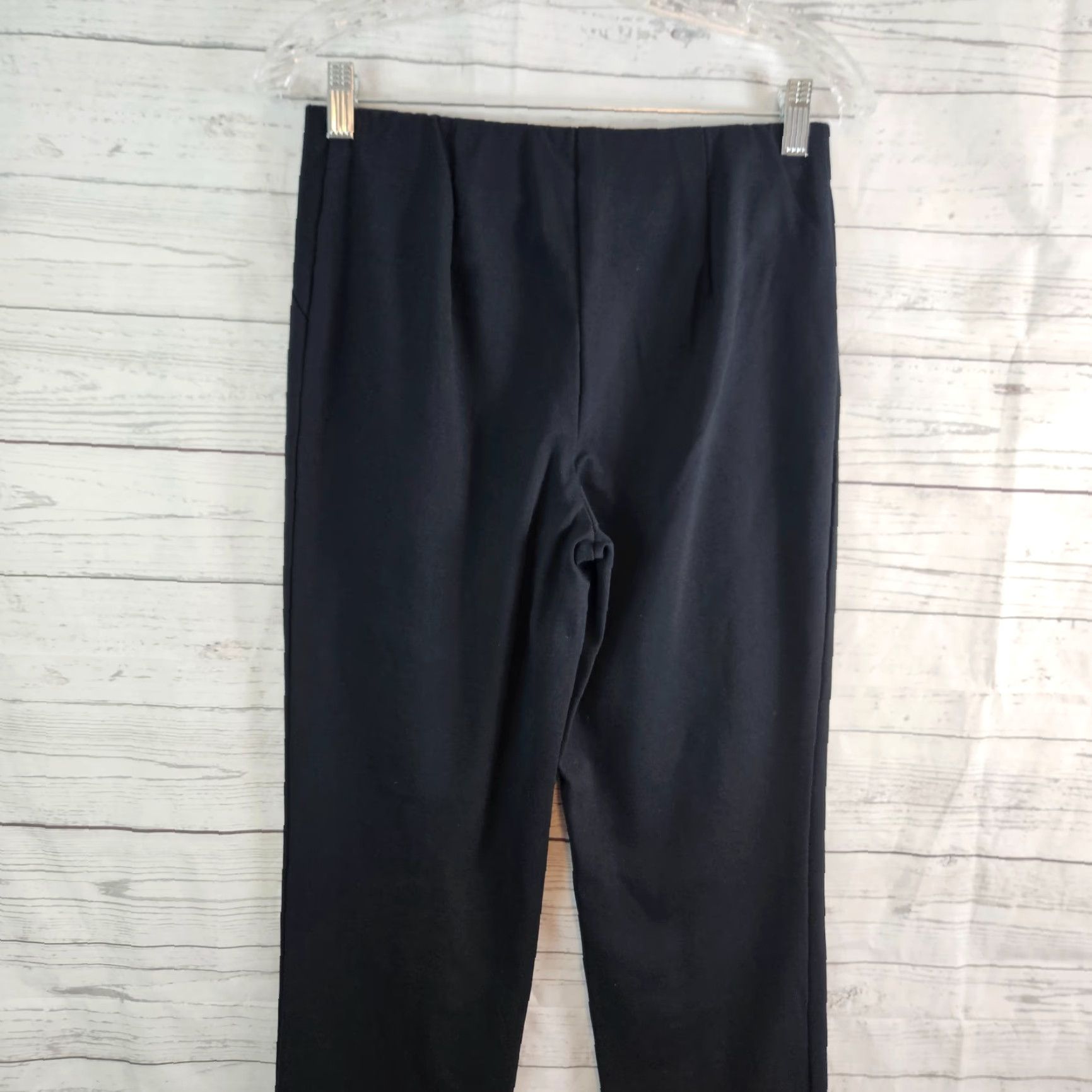 J. Jill J Jill Womens Pants Sz XS Ponte Slim Leg Solid Black Pull On Mid Rise Size 26" / US 2 / IT 38 - 4 Thumbnail