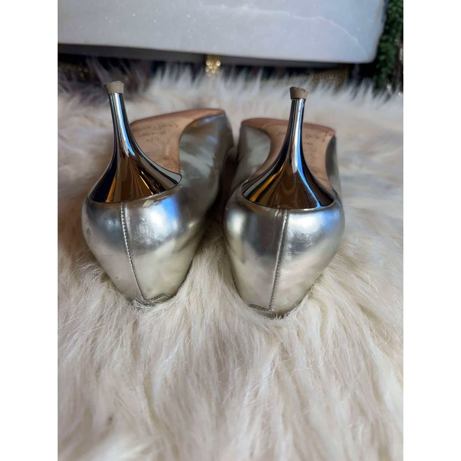 Jimmy Choo Jimmy Choo Silver Kitten Heels – Durable w/Protectors Size US 9 / IT 39 - 5 Thumbnail